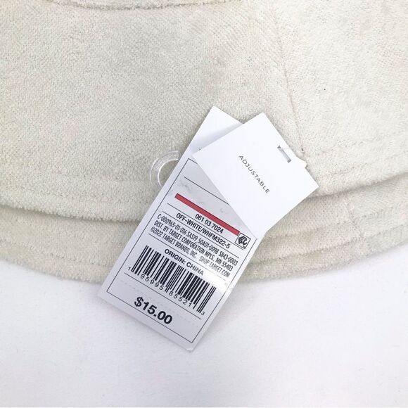 Shade and Shore Bundle of 2 Green Tan Terry Cloth Bucket Beach Hats NEW - Picture 12 of 12